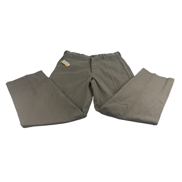 Savane Men's Chino Pants 34 x 30 Flat Front Straight Fit Khaki Dress Pants NEW - Picture 1 of 10